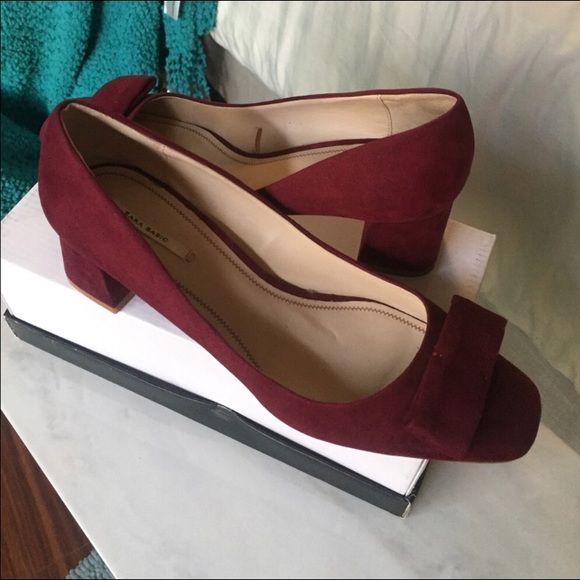 berry block heels
